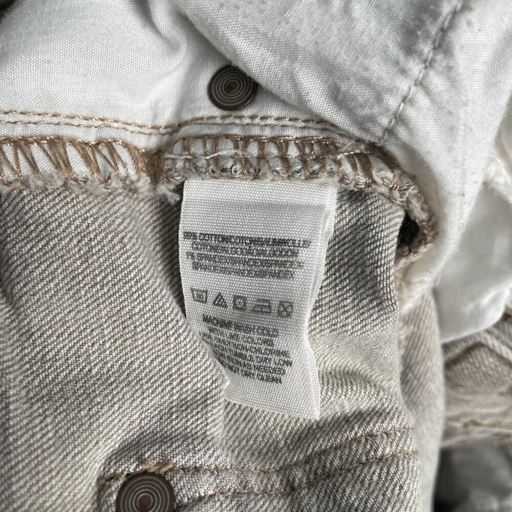 Free People Distressed Skinny Jeans Women’s W31 Khaki Green Stone Washed Y2K - Picture 8 of 8